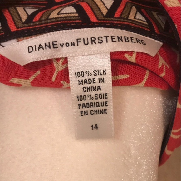 NWOT Diane von Furstenberg button down shirt dress with belt. - Picture 4 of 4